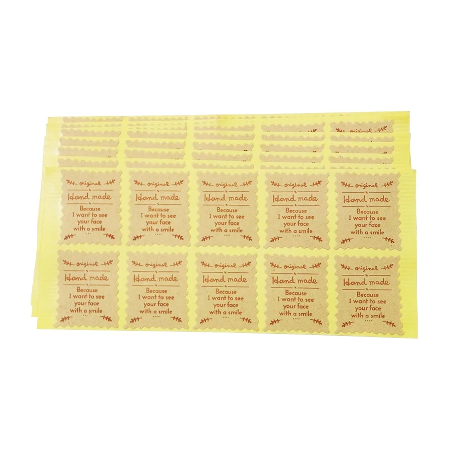 100 шт./лот оригинальные штампы ручной работы форма крафт бумаги наклейки этикетки