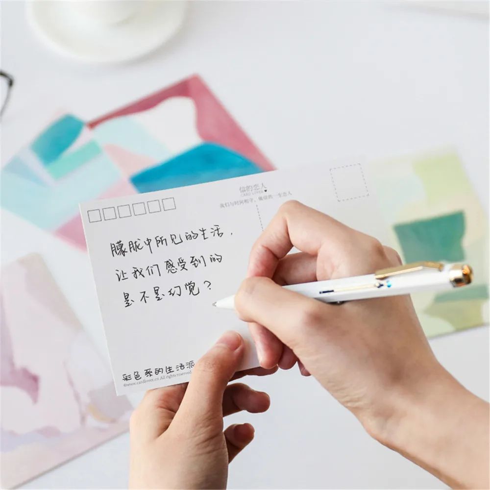 30pcs Cute Colorful Life Greeting Cards Postcard Birthday Letter Envelope Gift Card Set Message Note Paper Gift|Бумага для писем| |
