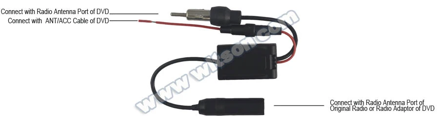 Усилитель радиосигнала WITSON FM черный 12 В усилитель для автомобиля антенна