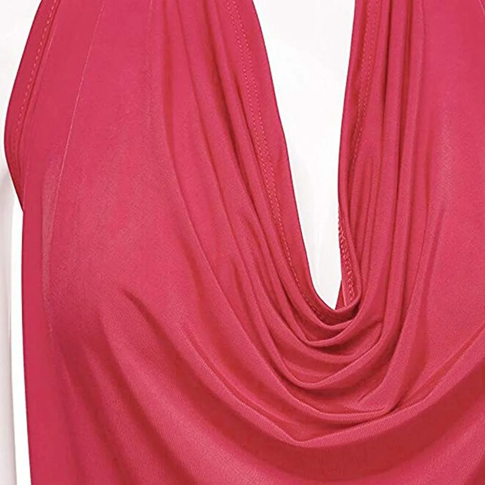 

Fashion Women Blouse Tops Sleeveless Sexy Halter Ladies Tops Shirts blusas femininas elegante Spring Summer Women's Blouse 066