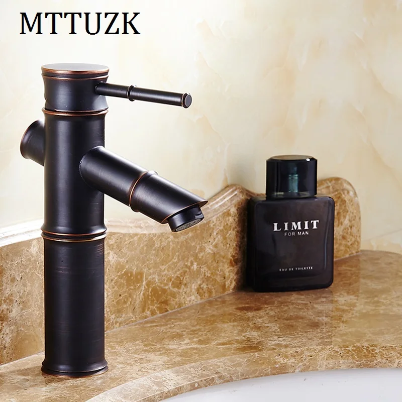 MTTUZK античный латунный масляный барботажный смеситель для раковины ванной