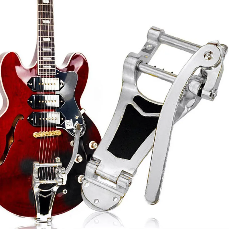Горячая Хром тремоло вибрато мост задняя часть Hollowbody Archtop для Les Paul гитары