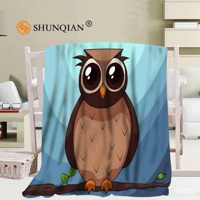 Online Personalizzato Gufo Uccelli Coperta Morbida Immagine Fai Da Te Decorazione Camera Da Letto Dimensioni 56x80 Pollici, 50X60Inch,40X50Inch A7.10