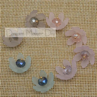 20 шт./лот прибл. 18 мм с плоской задней стороной лист из смолы горный хрусталь