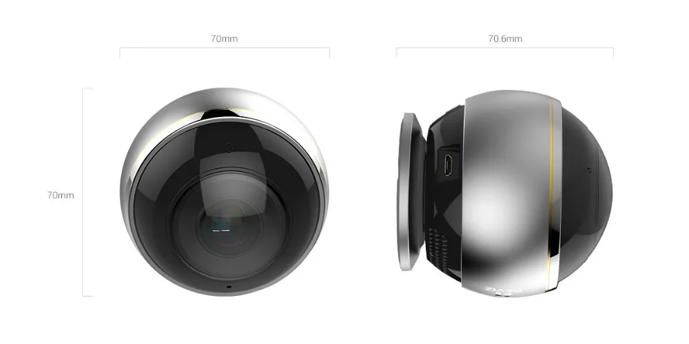 HIKVISION EZVIZ C6P 3MP 360 ° рыбий глаз безопасности ноль слепых зон ez360 Pano двухстороннее аудио 2,4 ГГц и 5 ГГц Wi-Fi металлический корпус