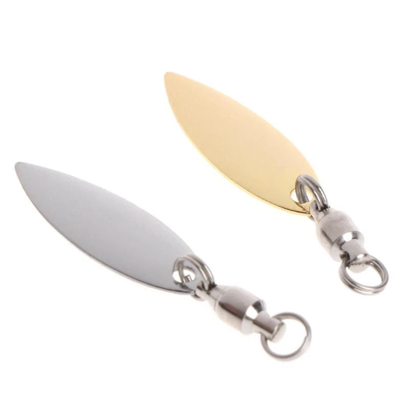 5 шт. рыболовные серебристые золотые блесны с вертлюгом вращающиеся