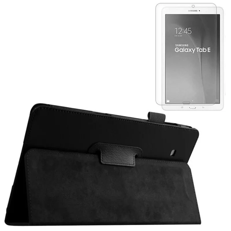 Роскошный кожаный чехол книжка для Samsung Galaxy Tab E 8 0 T377V T377P T377A + 1x прозрачная