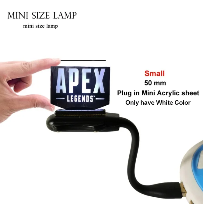 Mini Size USB Lamp Новинка Apex Legends Battle Royale Game PUBG TPS ночной Светильник 3D светодиодный настольный светильник для мальчиков подростков детская игрушка домашний Декор Рождественский подарок - Испускаемый цвет: Mini Size USB Lamp