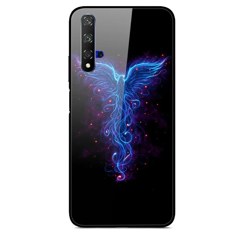 Слоновая кость Чехол для huawei Honor 20, Жесткий Чехол из закаленного стекла с принтом, чехол для huawei Honor 20 Pro Lite Honor20 YAL-L21Cover Fundas - Цвет: Слоновая кость