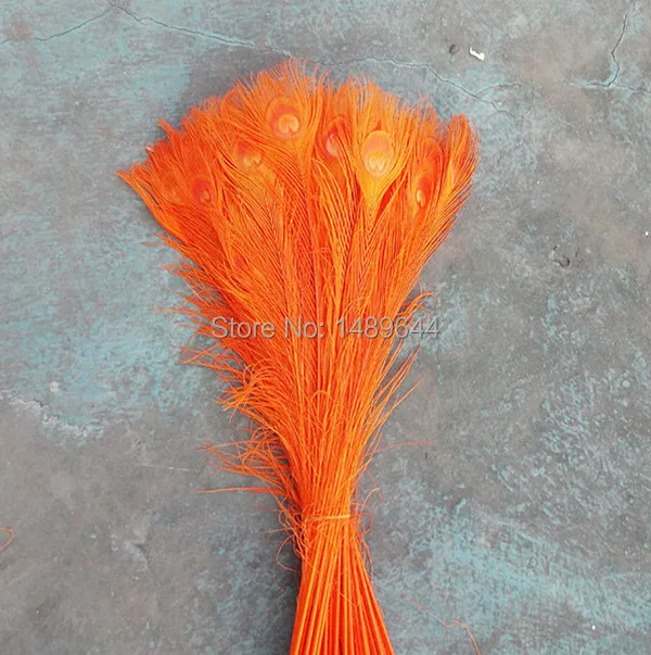 

The new 2014 30pcs30-34 inches / 75-85cm high quality natural Orange peacock feathers, peacock feather centerpieces hot
