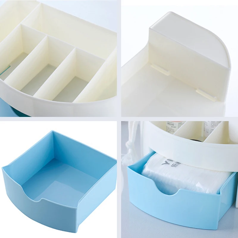 1 шт. пластиковый ящик для косметики макияж органайзер макияжа ящички хранения