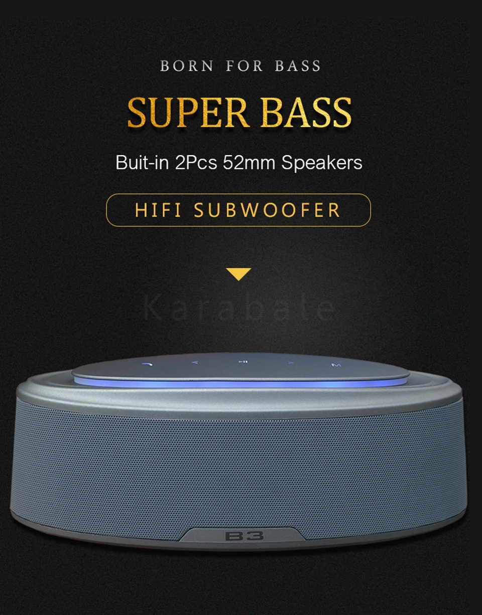 Karabale 20 Вт Bluetooth динамик портативный супер бас беспроводной динамик с changging светодиодный звук высокого качества PK B-ose J-bl anker
