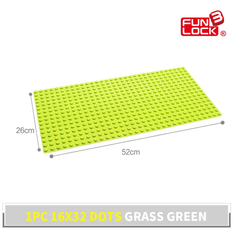 Funlock Duplo строительные блоки игрушки 16*32 Dot Baseboard кирпичи Базовая пластина в сборе