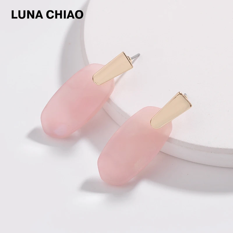 Женские Геометрические серьги LUNA CHIAO капельки из акрила и смолы Новое