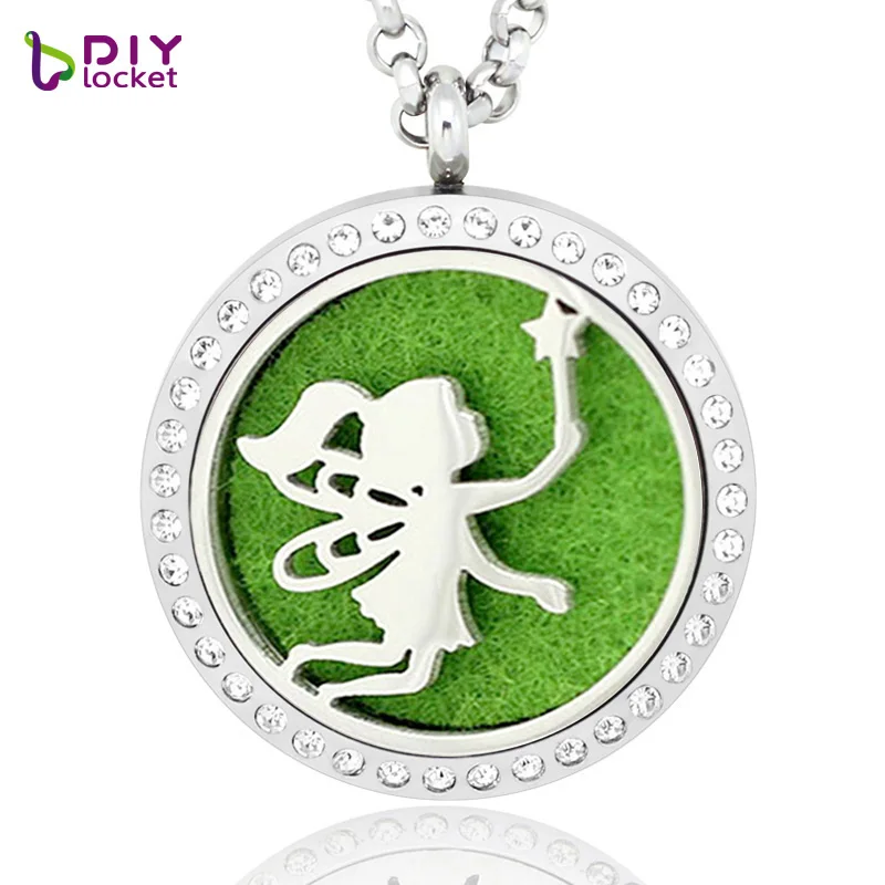 Diylocket серебристый 30 мм круглый эфирное масло диффузор Цепочки и ожерелья модные