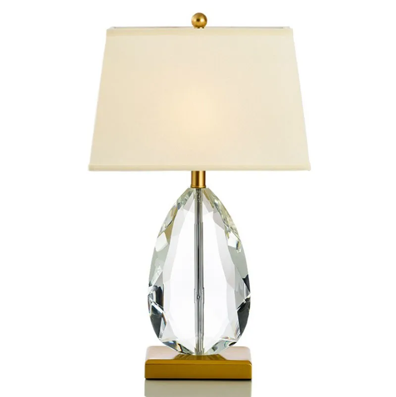 

American simple heart-shaped water drop K9 crystal table lamp
