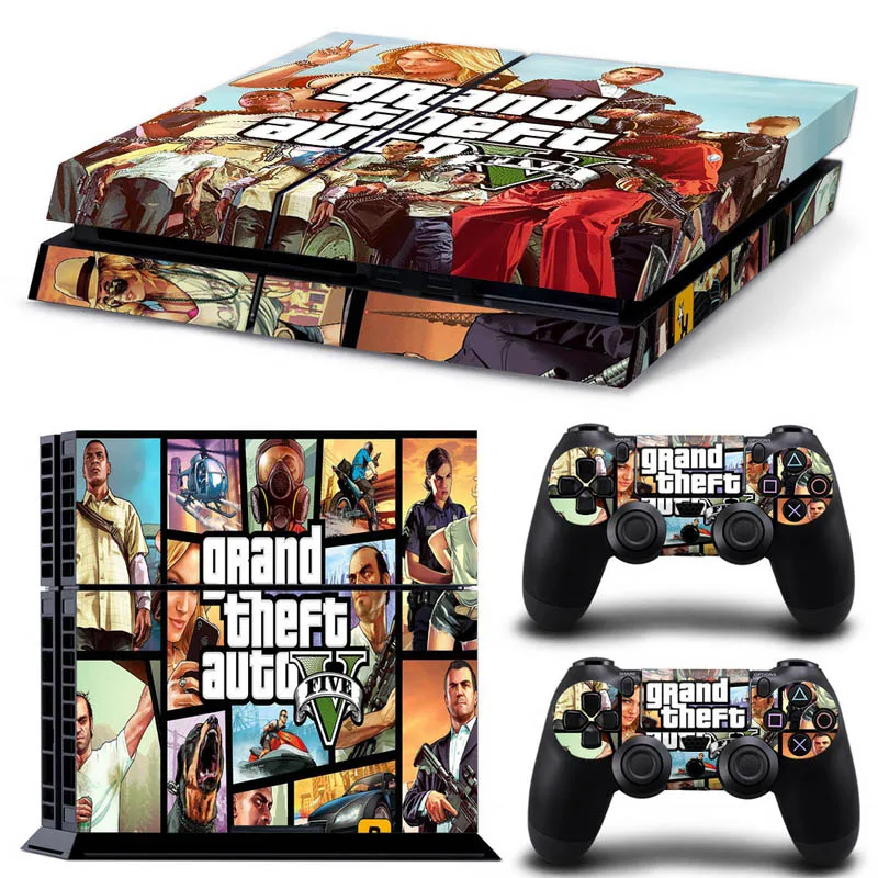 0329 Grand Theft Auto 5 GTA 5 для консоли PS4 Виниловая наклейка для Playstation Cover Skin 4+ 2 контроллера наклейка на джойстик - Цвет: 0329