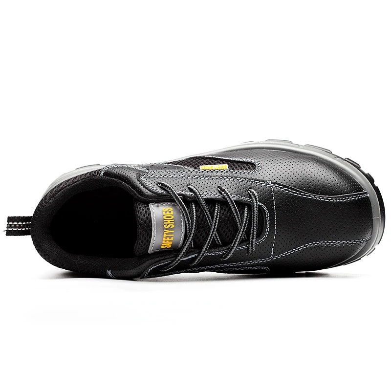 Мужские дышащие уличные ботинки со стальным носком Нескользящие рабочие Мужская