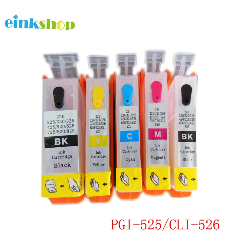 

einkshop PGI-525 Refillable ink cartridge For Canon iP4850 iX6550 MG5150 MG5250 MG6150 MG8150 MX885 MG5350 MG6250 MG8250