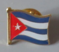 Lapel Pin Нашивки с вышитым национальным флагом и металлический значок с флагом Куба - Цвет: Lapel Pin