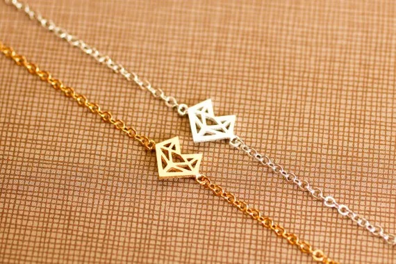 1 шт настоящая распродажа Омаров трендовая цепочка оригами голова лисы золотой