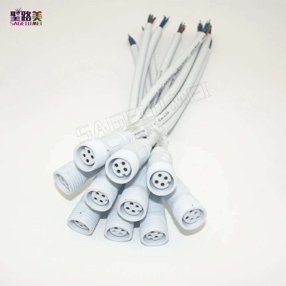 Водонепроницаемый кабель типа Папа мама для светодиодных модулей 5050 RGB 5 пар 4