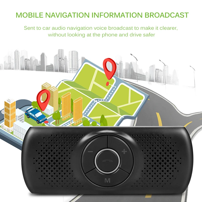 Onever, 3 Вт, громкая связь, динамик, MP3, музыка, Bluetooth плеер, беспроводной автомобильный комплект, Bluetooth 4,2, EDR, поддержка TF, подключение, 2 телефона, подходит Siri