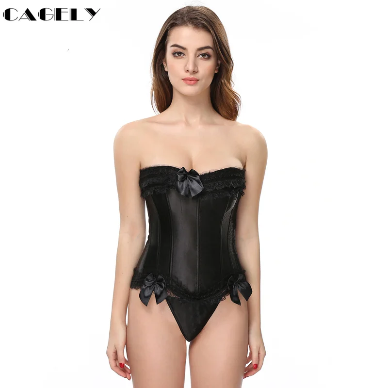 Атласный корсет топ шнуровка бюстье сексуальное свадебное нижнее белье тонкая