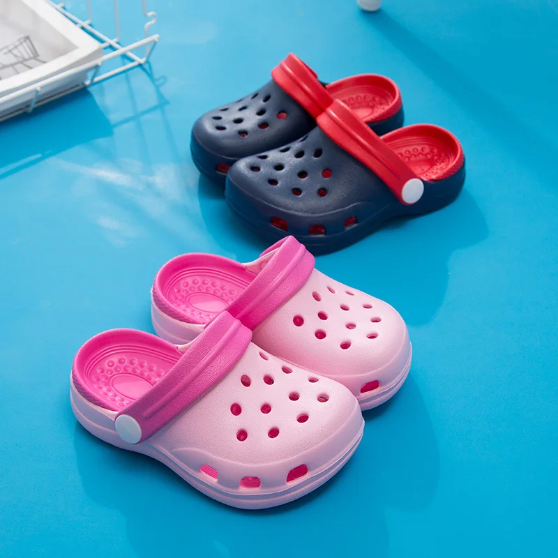 2019 летние детские тапочки для девочек и мальчиков милые однотонные модные