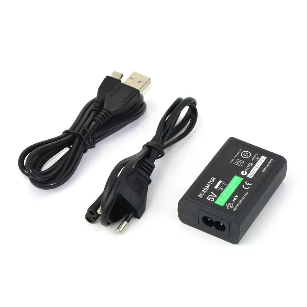 10sets US or EU Plug AC Power Supply Adapter Convert Charger with USB Data Cable For Sony for PS Vita PSV 2000 | Электроника