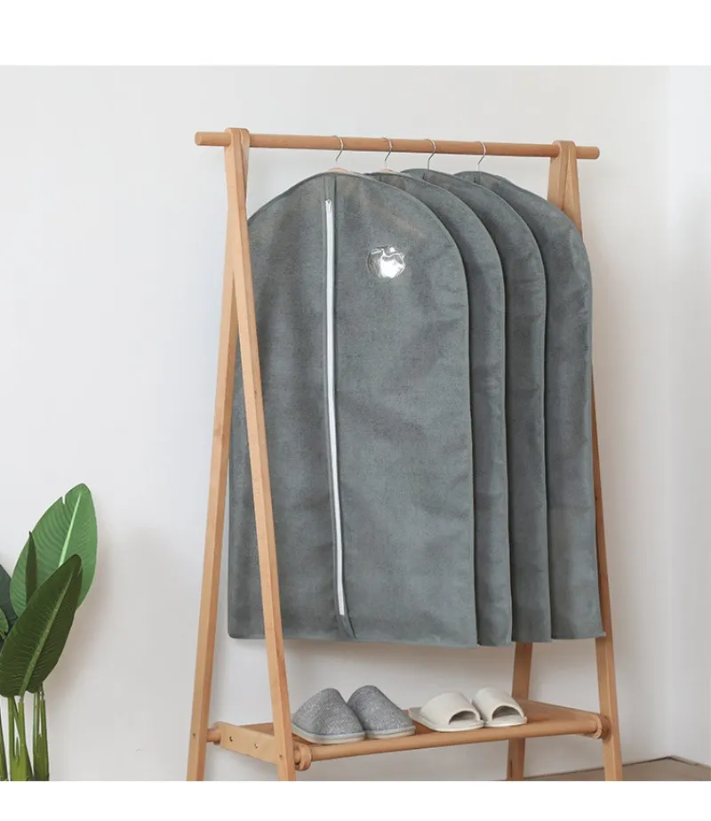 Hanging Clothes Dust Cover Coat Suit Cover Long Non-woven Storage Bag Dust Bag Coat Dust Cover Household Storage Products