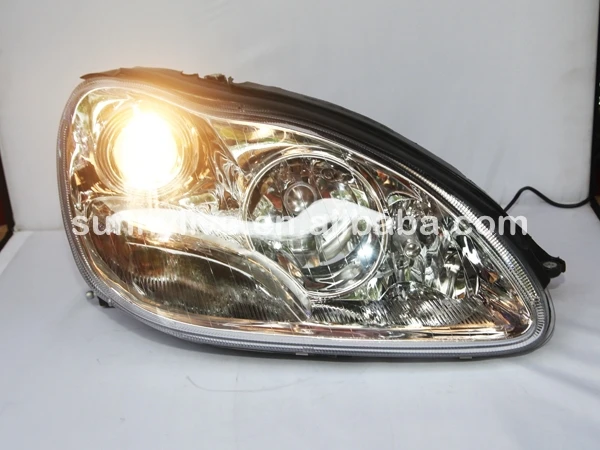 Для Mercedes-Benz 1999-2005 год для W220 S280 S320 S500 S600 фара Серебристая LF