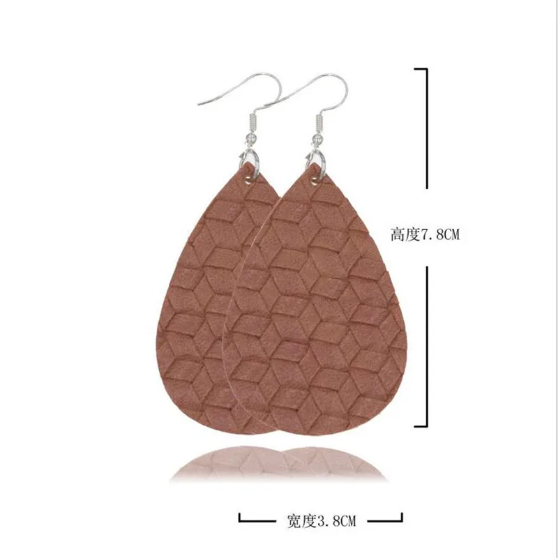 Top Sale Lightweight Waterdrop Earrings for Women Bohemia PU Leather Fashion Statement Jewelry Party Girlfriend Gift | Украшения и