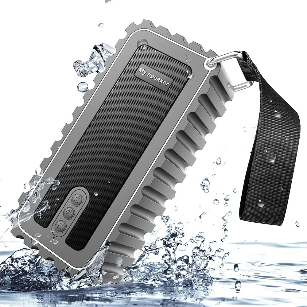 Outdoor IP67 Waterproof Dustproof Shockproof Bluetooth 4.1 10W Speaker with Enhanced Bass Built-In Mic TF Card AUX Line-In |