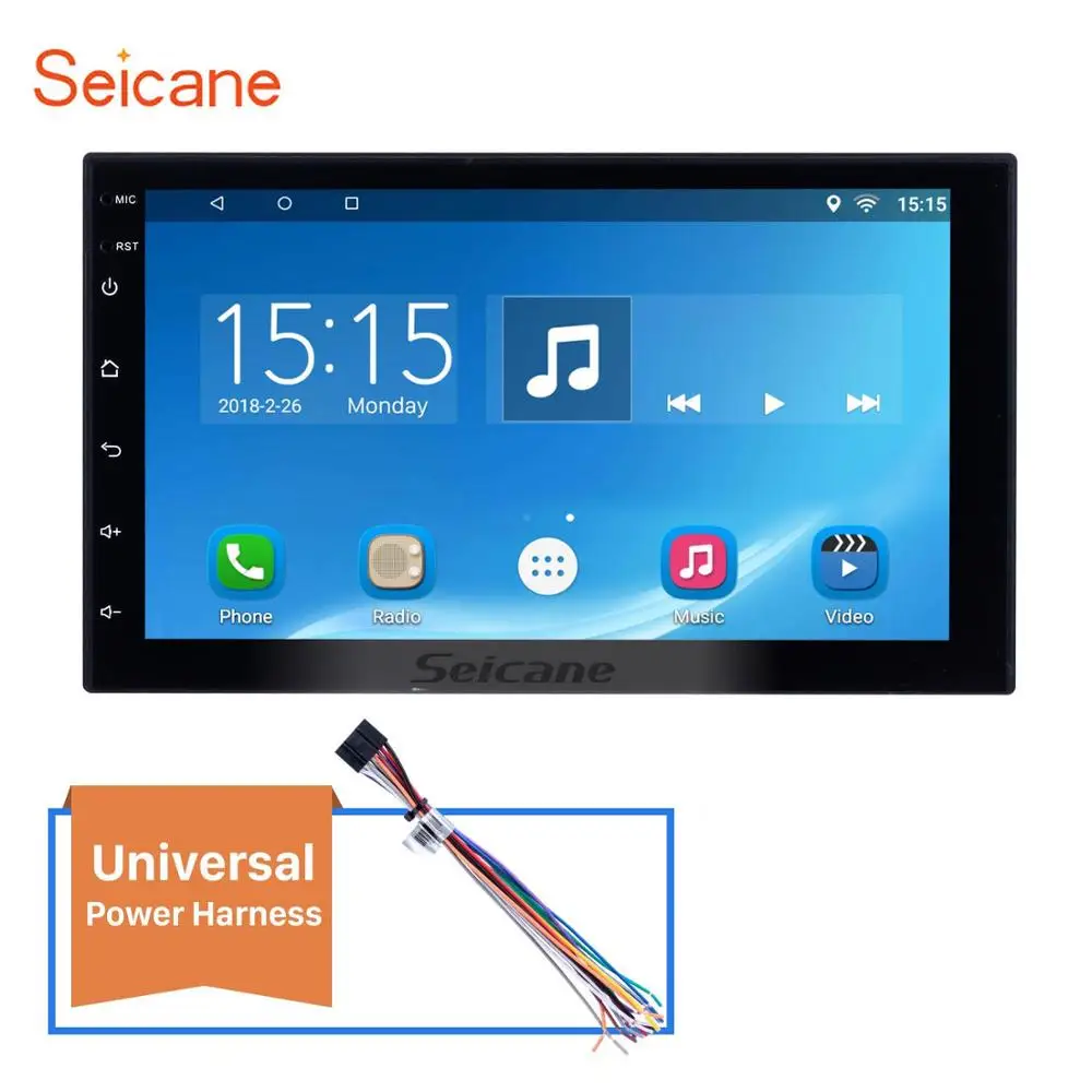 Seicane 2Din Android 8,1 7 дюймов Универсальное автомобильное радио для NISSAN TOYOTA KIA VW hyundai Suzuki Honda RAV4 Солнечный YARIS COROLLA VIOS - Цвет: for Universal cable