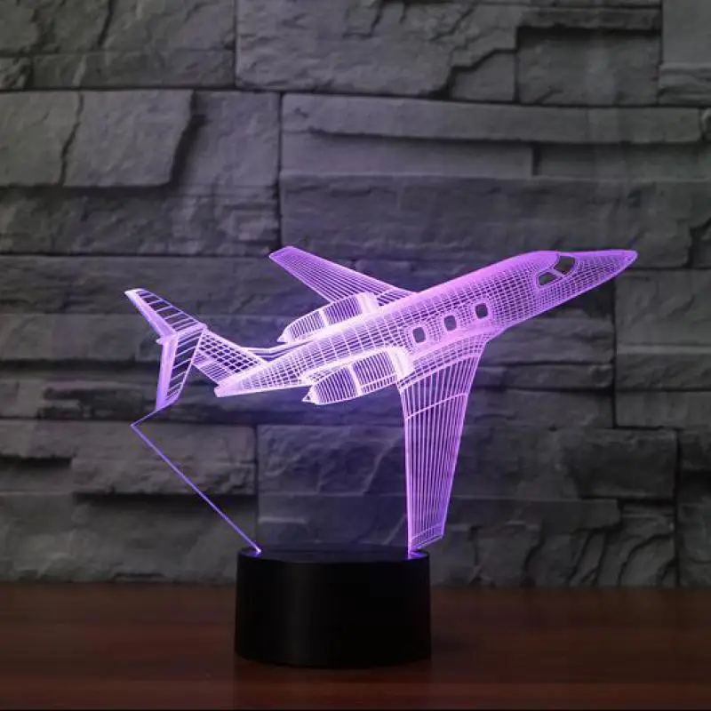 Светодиодный ночсветильник private JET 3D ночник с функцией смены 7 цветов для гостиной