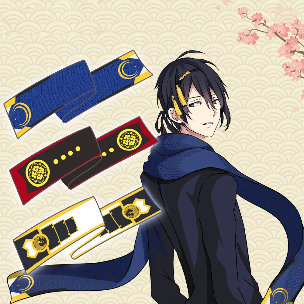Зимние унисекс шарф с рисунком из аниме Touken Ranbu Online Микадзуки мунечика кашу киемицу Косплэй шейный платок студенческий шарф, подарок на Рождество