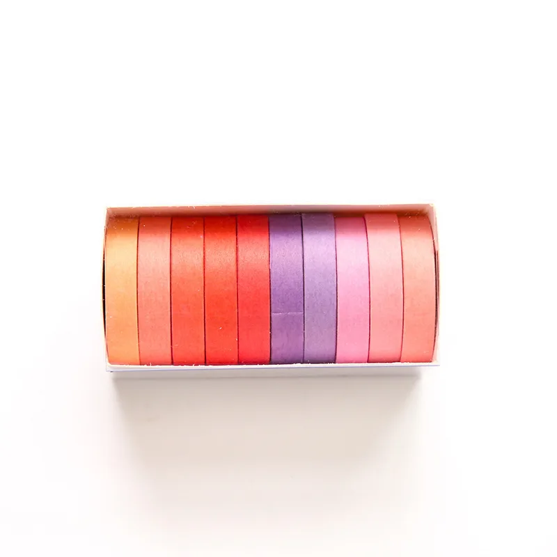 Красочная лента washi 10 шт. в наборе однотонная для маскировки цветные наклейки