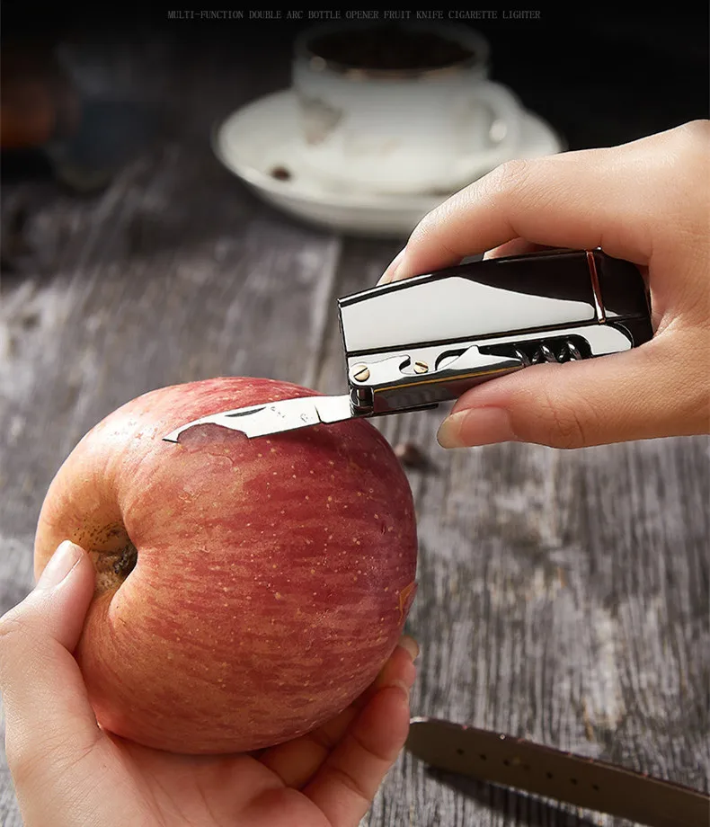 Новинка, электронная USB Зажигалка для ножей с зажиганием, металлическая подарочная зажигалка