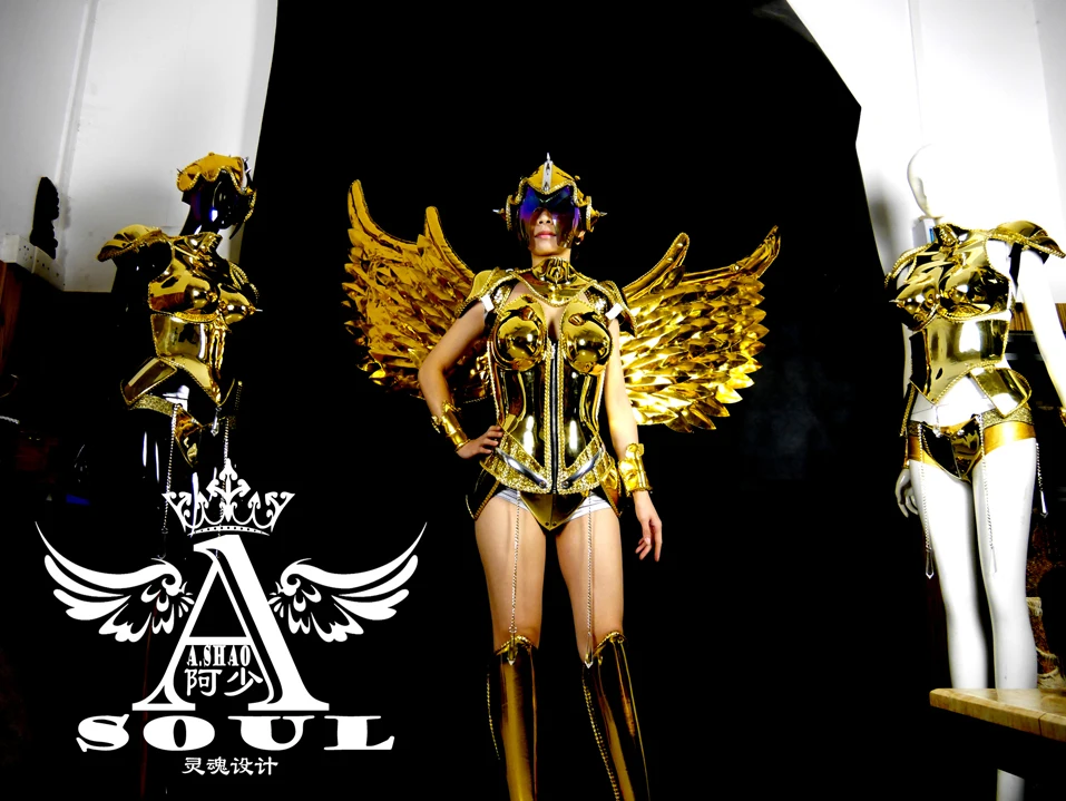 

Catwalk Shows Carnival Victoria Cabaret Stage Performance Clothes Wing Headwear Wings Costumes Set For Women Cosplay Suit