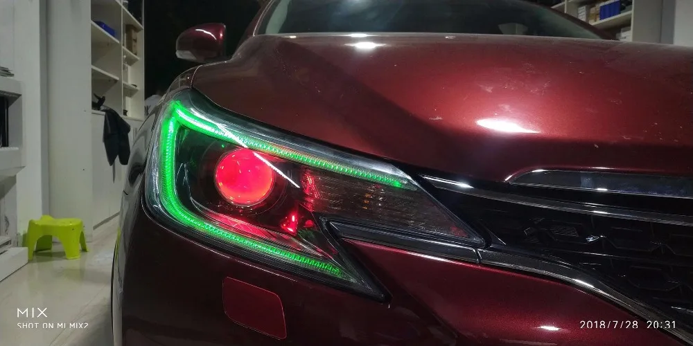 2 шт. RGB DRL дневные ходовые огни для Тойота рейз фары Mark X bluetooth приложение светодиодный фары Bi Xenon Головной фонарь автомобильный Стайлинг