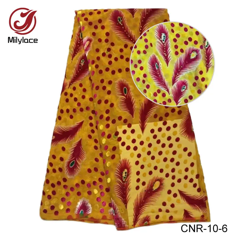 

African imitated silk velvet lace fabric with charming stones high quality colorful velvet silk fabric for garment CNR-10