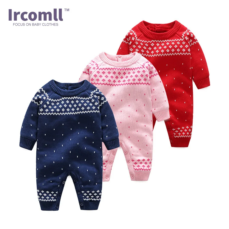 Ircomll новейшие детские зимние осенние Комбинезоны Новорожденный новогодний боди