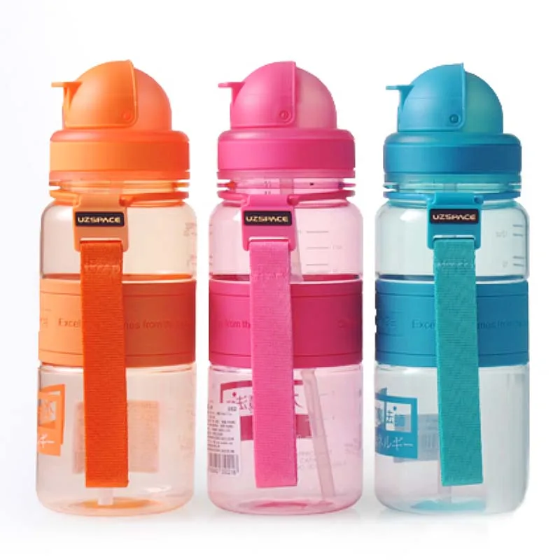 BPA Free Plastic Child Water Bottle with Straw Portable Kettle for and Baby Tritan Material 350ml SH57 | Дом и сад