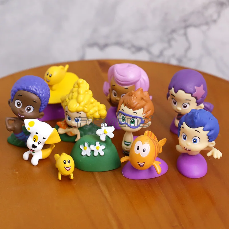 Bubble Guppies щенок бычок-Deema Гил Oona подводный декорации ПВХ фигурки Детские игрушки