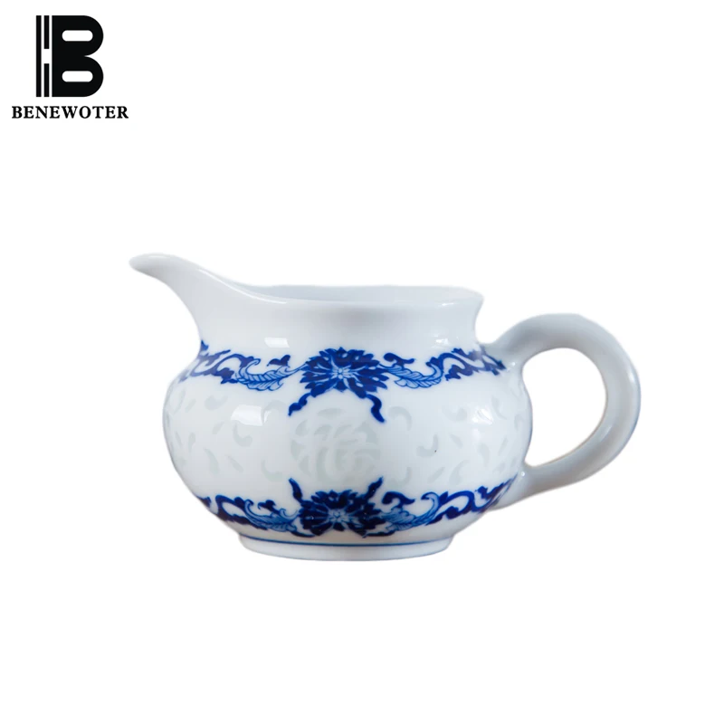 

Керамическая чашка Цзиндэчжэнь, 170 мл, сине-белая фарфоровая ручка, чашка Chahai, чайный набор кунг-фу домашний фарфор, посуда для напитков