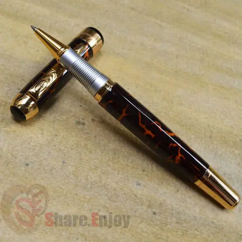 Шариковая ручка JINHAO X250 черный и золотой с красным узором|roller ball pen|ball penpattern pen |