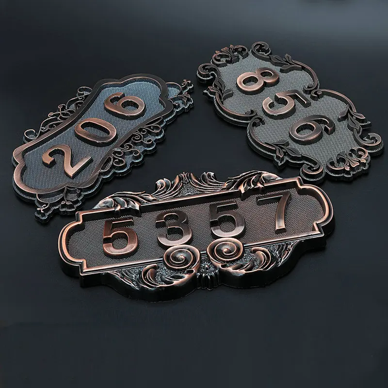 Дверная табличка в стиле ретро с номерами 3 4|Дверные таблички| |