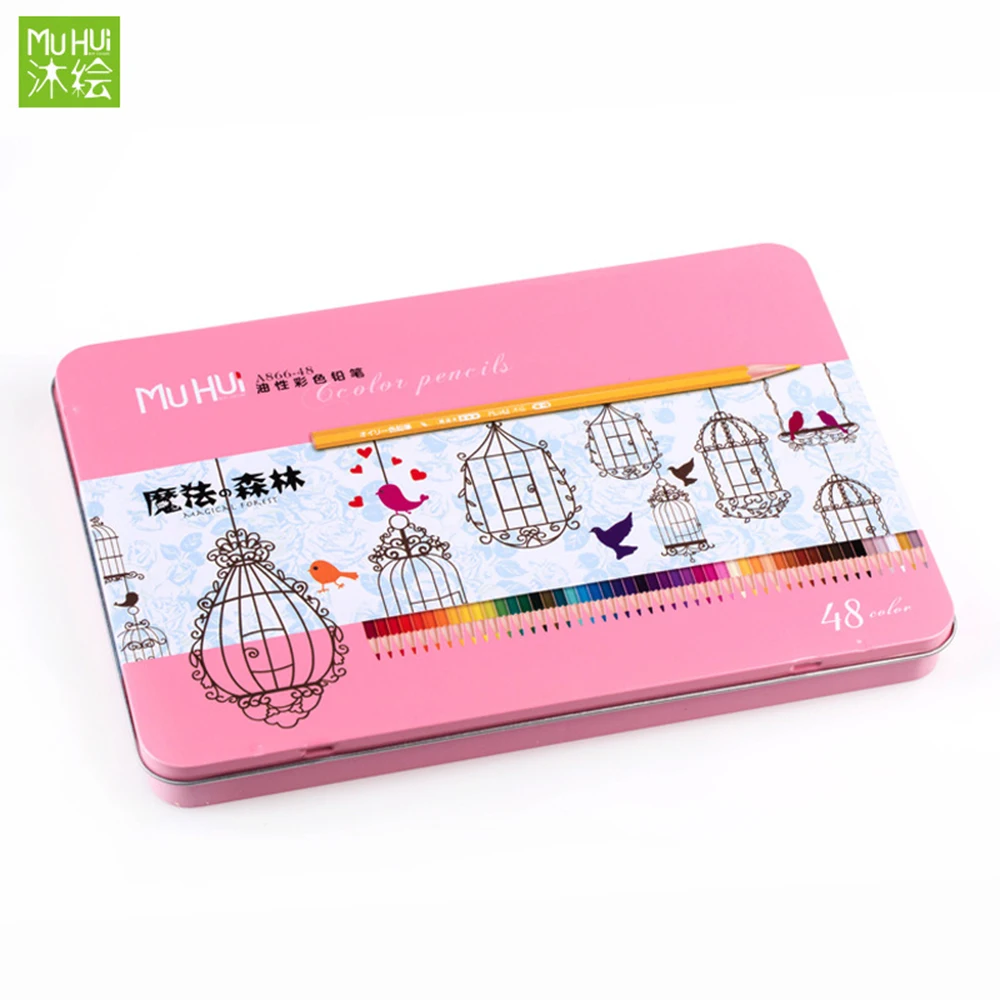 

48 pcs Colored Pencil Painting Set lapis de cor Non-toxic Lead-free Oily Color Pencil Writing Pen Office & School Supplies