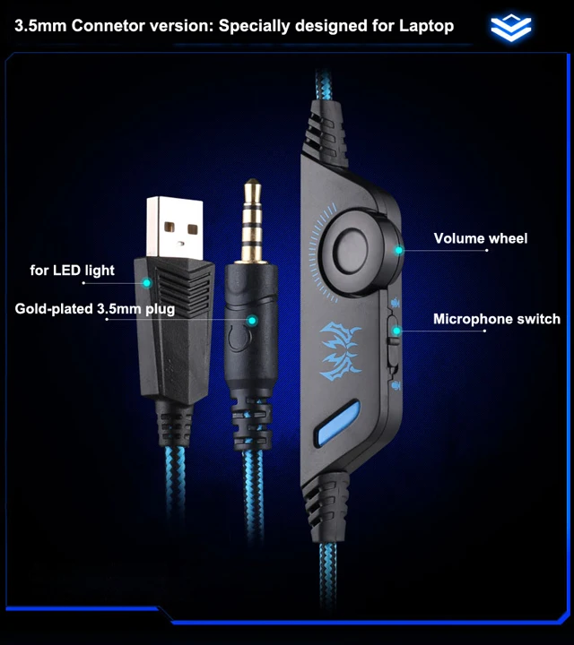 ZAPET G9000 версия объемного звука Игровые наушники USB 3,5 мм AUX PC гарнитура наушники повязка с микрофоном светодиодный светильник